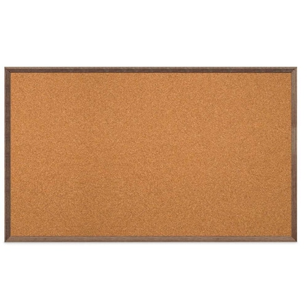 United Visual Products Decor Wood Combo Board, 72"x48", Cherry/White Porcelain & Cobalt UV705DEFAB-CHERRY-WHTPORC-COBACC